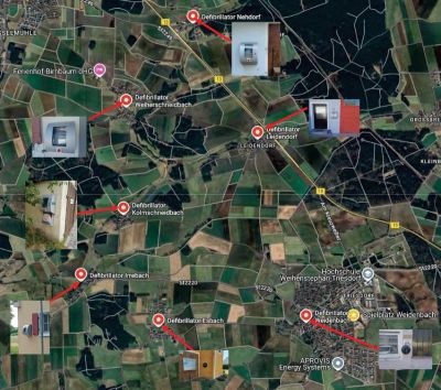 Karte neue Standorte in Weidenbach