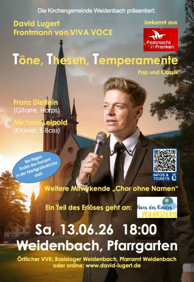 Plakat Konzert David Lugert
