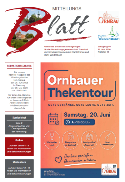 Mitteilungsblatt Nr. 11 vom 22.05.2026