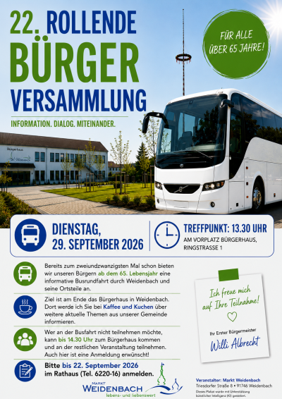 Flyer 22. Rollende Bürgerversammlung 2026